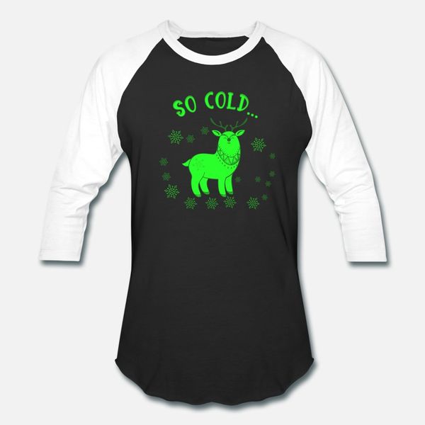 

рождественский олень so cold christmas t shirt мужчины создать хлопок размер s-3xl оригинальный sunlight комфортное spring letter рубашку, White;black