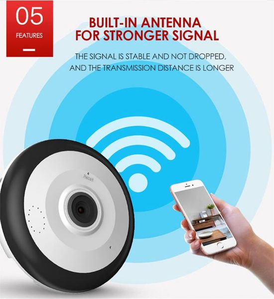 

camcorders panorama camera 360 degree xiaovv a3 mic & sd card slot audio and alarm interface wifi 2mp fisheye home security