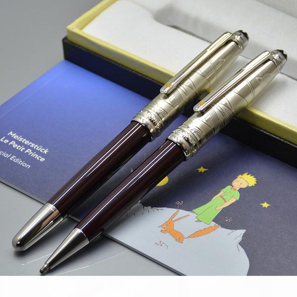 

limited edition little prince rollerball pen ballpoint pen fountain pens brown pilot office supplies with serial number luxury man cufflinks, Silver