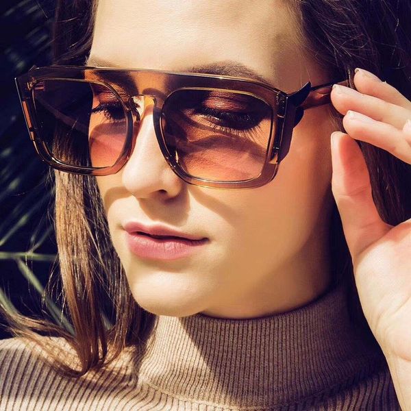 

2020 new fashion women designer sunglasses 0381 for women sunglasses plank frame summer style men sunglasses protection eyewear