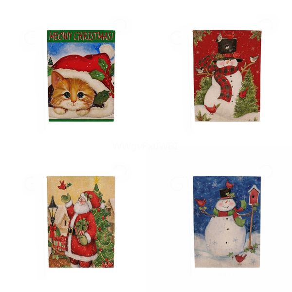 

hanging decoration gifts wall flag cloth door banner windowornaments party home santa claus christmas#613