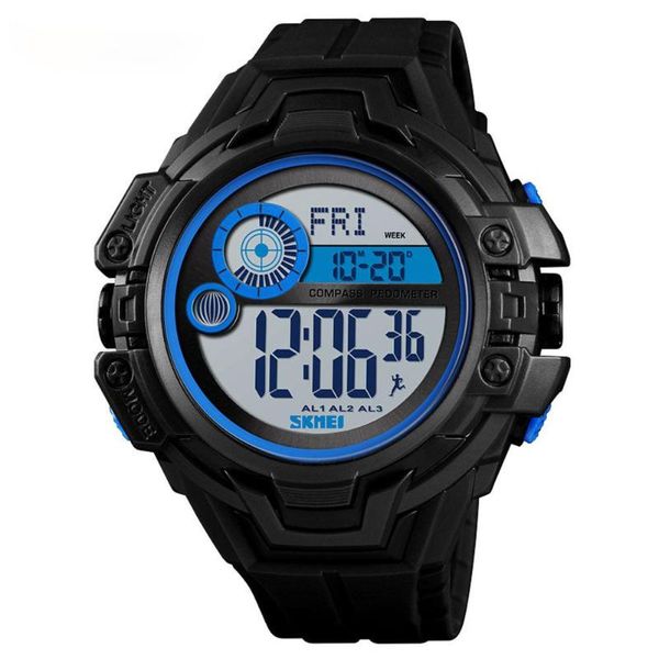 

skmei 1447 digital watches men sport watch waterproof calorie week display multifunction watches christmas new year gift, Slivery;brown