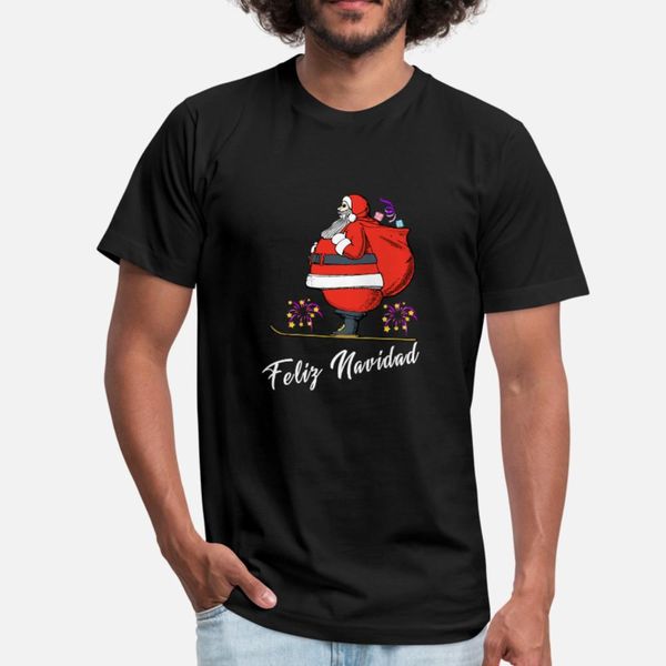 

feliz navidad funny santa christmas t shirt men design short sleeve round neck basic solid cute authentic spring unique shirt