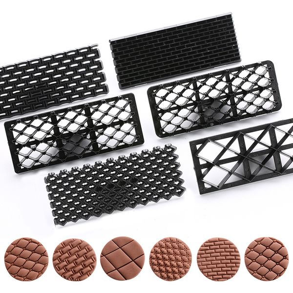 

6pcs baking tool cookie embosser restaurant fondant cake pastry diy decorating