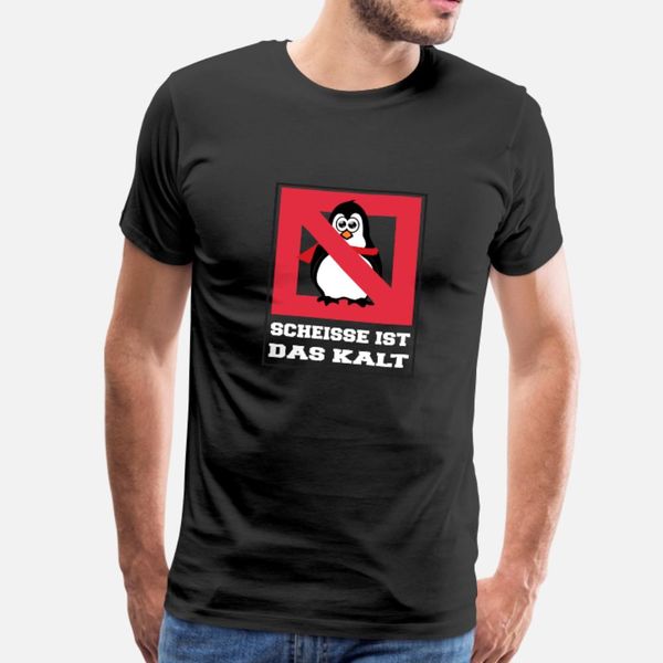 

shit is cold penguin white t shirt men print cotton s-xxxl family sunlight fashion summer style formal shirt, White;black