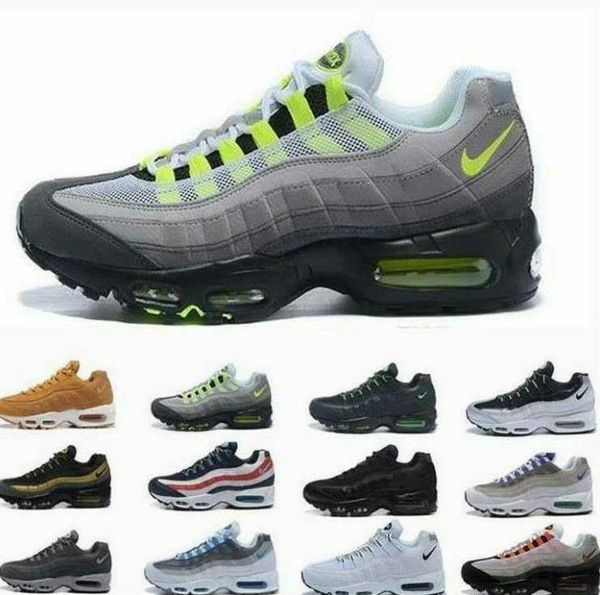 

95 air men кроссовки 95s тройной черный белый chaussure homme 95s пережитка будущего завода glow мужские тренажёры спорт, White;red