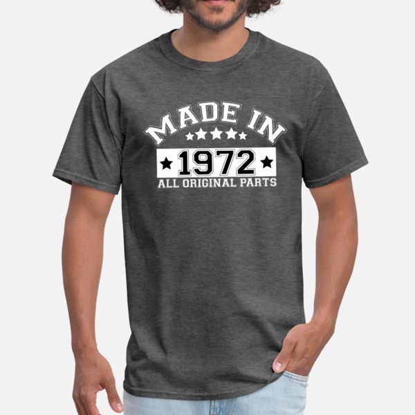 

made in 1972 all original parts t shirt men printing 100% cotton size s-3xl gents sunlight fashion summer style trend shirt