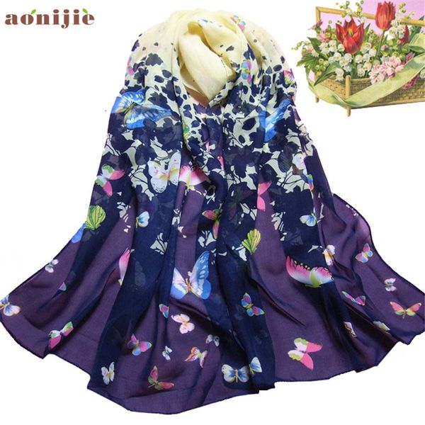 

1pc 155cmx52cm soft long voile neck women spring autumn large scarf wrap shawl stole scarve lady camping hiking scarf jan12, Black