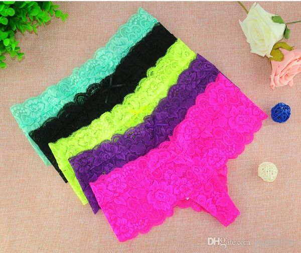 

new bow t-back underwear panties mesh lace more colors women ing, Black;red