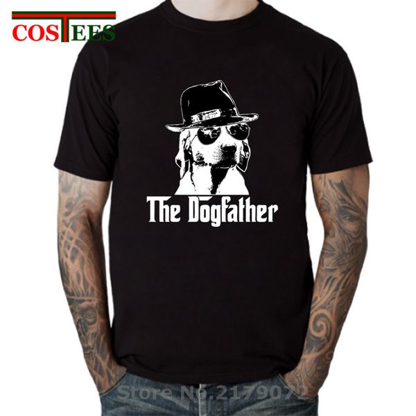 

funny the dogfather t shirt men parody godfather design cool dog with glasses t-shirts cute dog lover gift tshirt camisetas