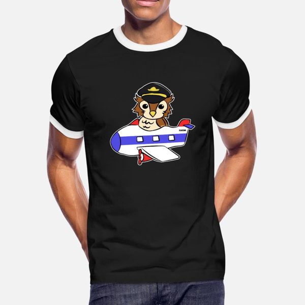 

сова птица пилот самолета rotor дети подарочные тенниска мужчины полиграфическая футболочку евро размер s-3xl семьи подарка повседневный лет