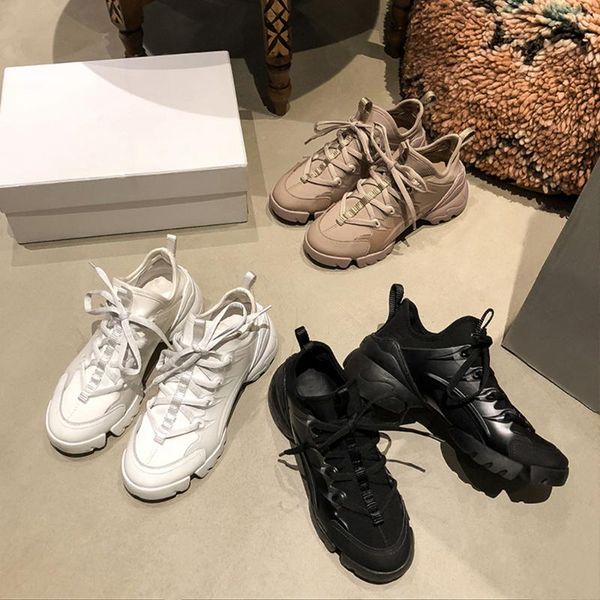 

junxxin fashion high women's sneakers comfortable women's sports shoes designer running shoes 35-40, Black