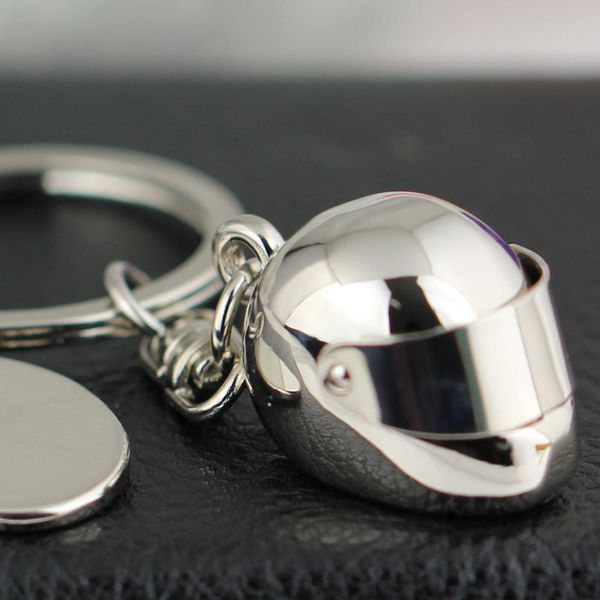 

10pcs / lot шлем брелок мода творческий мотоциклов велосипед casque key chain ring брелок брелок key holder аксессуары, Slivery;golden