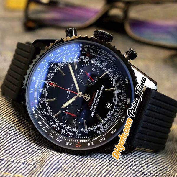 

дешевые новый 01 pvd black steel 46мм mb0128an черный циферблат япония кварцевый хронограф мужские часы каучуковый ремешок секундомер часы м, Slivery;brown