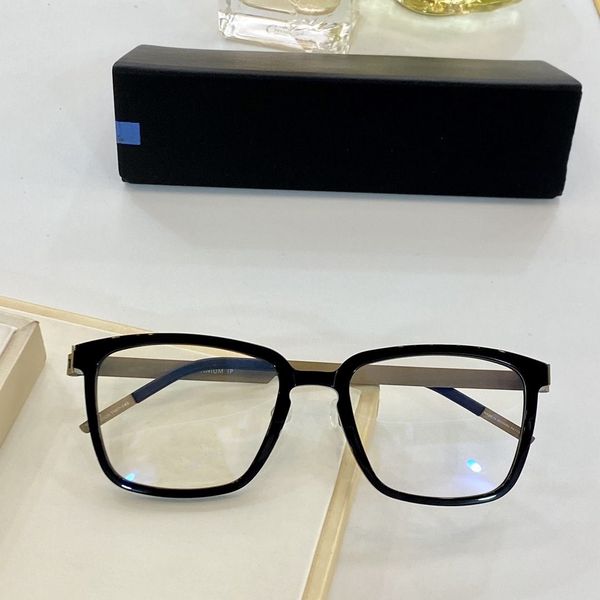 

ultra light no screw design titanium spectacle frame for myopia, full frame frame for reducing the burden on the bridge of nose 6505, Black