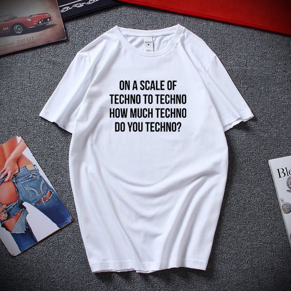 

техно слоган printed мужские футболки смешная music club top танец rave tee летняя мода streetwear хлопка с коротким рукавом футболки