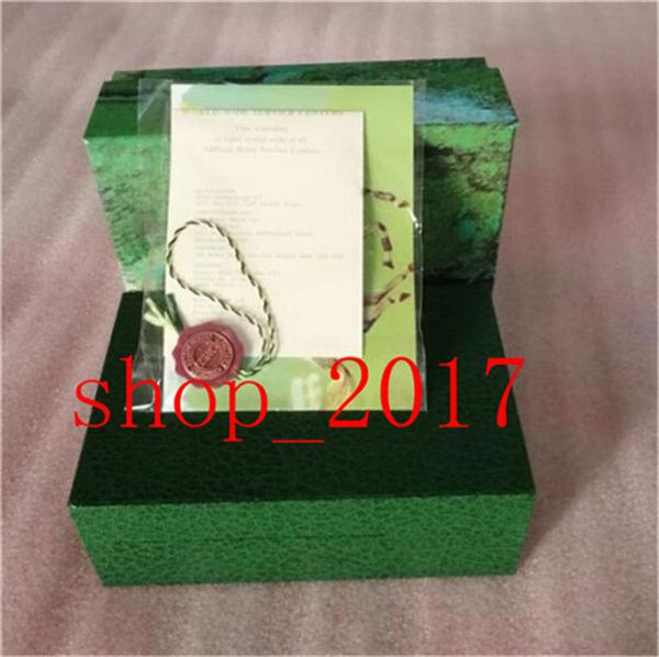 

xx new luxury designer dark green watch box gift case for rolex watches booklet card tags and papers in english swiss watches boxes, Black;blue