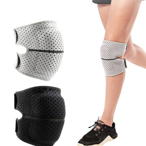 

knee pads men women elastic kneepad patella brace pressurize support basketball running climbing fitness exercise protector knee, Black;gray