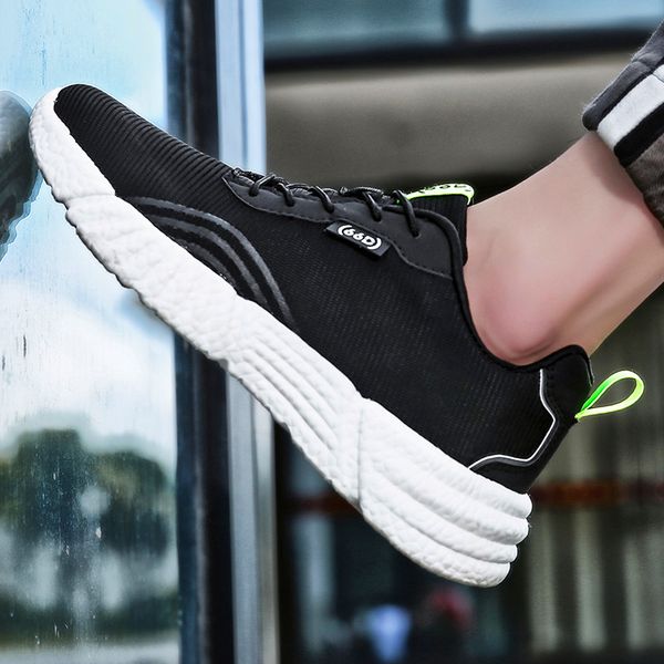 

classic men's casual shoes summer 2020 new breathable fashion tide shoes men's mesh sports casual zapatos de hombre, Black