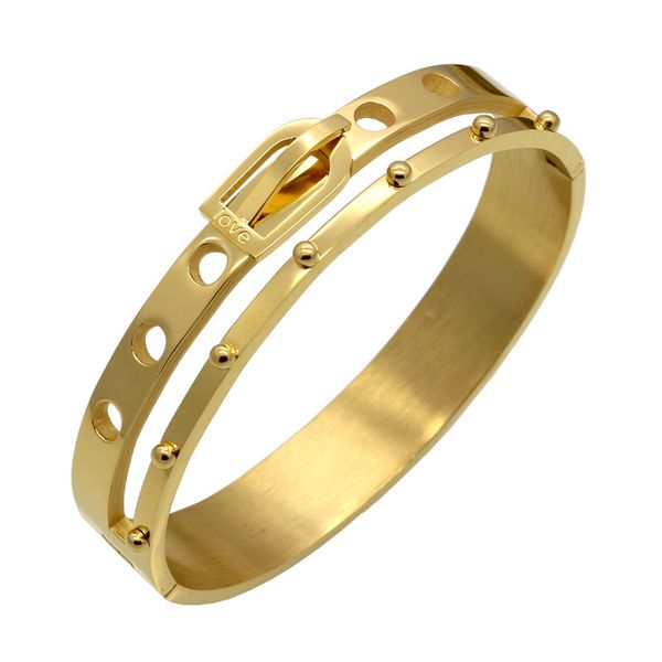 

new personality fashion hollow out fashion jewelry titanium stainless steel bracelet & bangle, Black