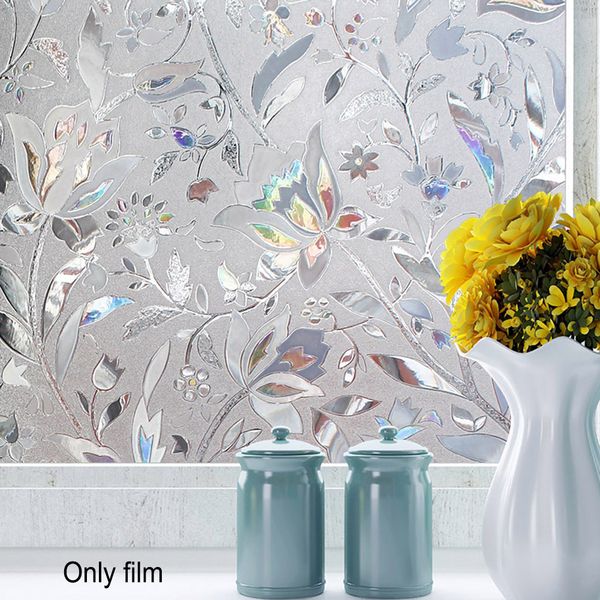 

static window film office cling pvc 3d tulip privacy kitchen decorative no glue