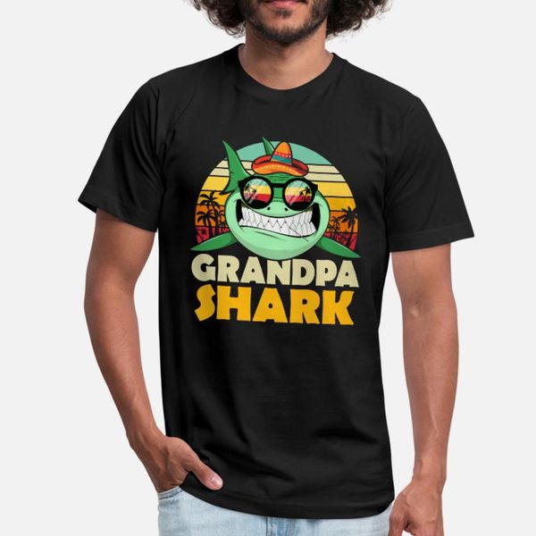 

grandpa shark for father s day birthday t shirt men customized short sleeve size s-3xl leisure gift casual spring trend shirt