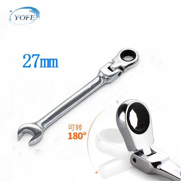 

yofe 27mm mirror polish flexible ratchet wrench hand tools combination spanner key set multifunction multi-function