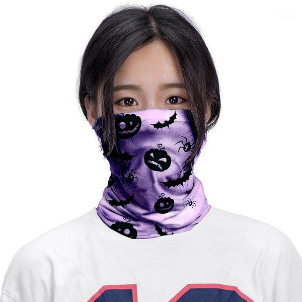 

bat mask scarf breathable anti dust mask high elasticity outdoor multifunctional mask halloween pumpkin skull, Silver