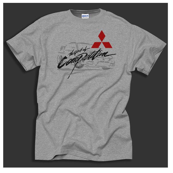 

funny clothing casual short sleeve summer japanese car racer evo lancer rally car sporter grey t-shirt big sizing tee shirt