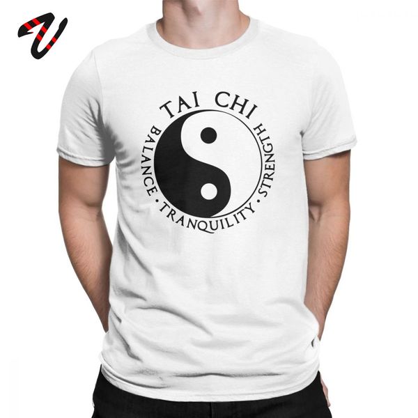 

t shirt chinese tai chi balance tranquility strengh t-shirt for men yin yang cotton tshirt short sleeve tees plus size clothes