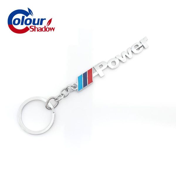 

1pcs key ring auto key chain car keyring keychain for m 3 5 power performance x1 x3 x5 x6 e46 e39 e36 car styling pendant, Silver