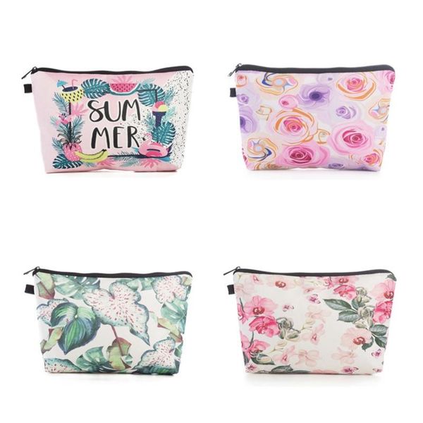 

miyahouse canvas cosmetic bag women make up pouch floral printed zipper organizer storage pouch for female toiletry wash bag