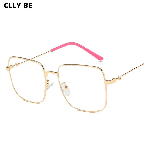 

ultra-light metal glasses frame men women light optical spectacles frame new retro clear lens eyeglasses male, Black