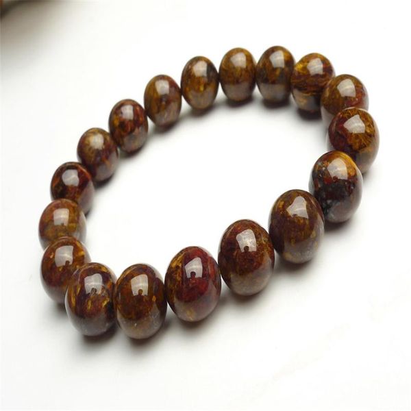 

12mm namibia genuine natural yellow pietersite stone loose round beads fashion jewelry charm women men stretch bracelet, Black