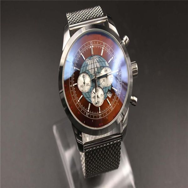 

Classic sapphire chronograph special edition quartz chronograph steel strap steel clasp 1884 casual watch free shipping