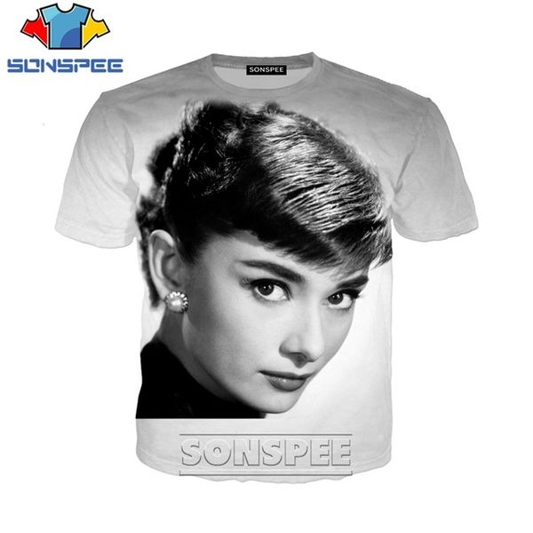 

popular audrey hepburn 3d print shirts funny kawaii kawaii men clothing