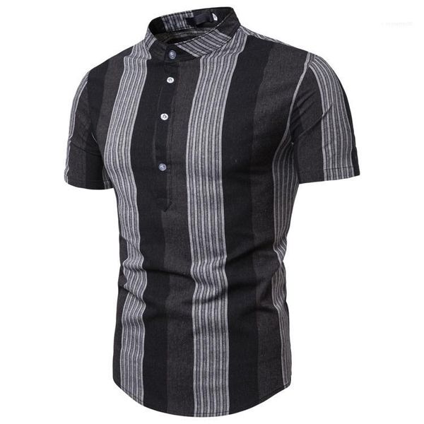 

designer polos fashion striped printed short sleeve casual stand collar summer polos mens, White;black