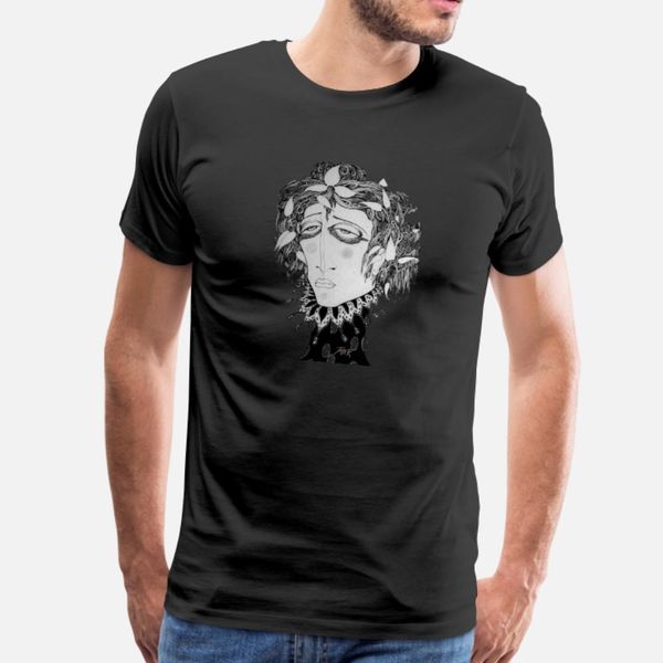 

toller cranston self portrait drawing t shirt men designing tee shirt plus size 3xl standard anti-wrinkle funny summer style vintage shirt