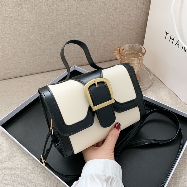 

small stitching color pu leather crossbody bags for women 2020 shoulder handbags female totes lady fashion cross body bag