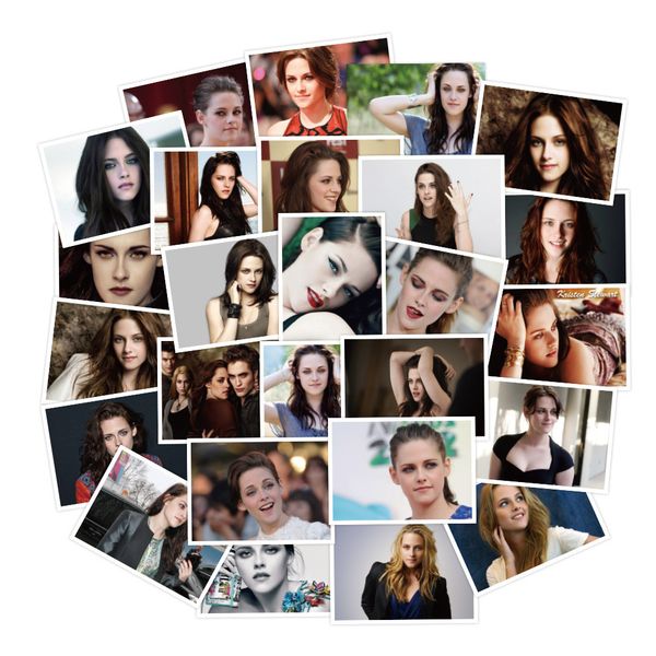 

30pcs/set kristen stewart movie star waterproof stickers for lapwaterbottle case sticker
