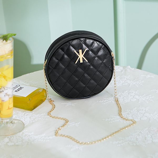 

women's bag rhombus embroidered chain small round bag 2020 summer and autumn new korean-style mobile phone change mini