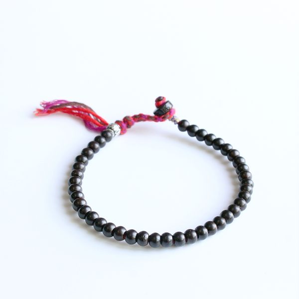 

тибетская буддийская handbraided повезло канатные natrual скорлупы кокосового ореха, четки с защитным тотемом шарм браслет элегантный просто, Black