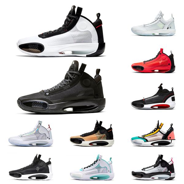 

2020 jumpman 34 34s basketball shoes bred crispy black cat ailun paris mens trainers sports sneakers size 40-46