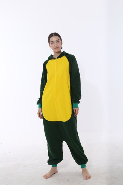 

flannel mascot cute cartoon animal one-piece pajamas couple parent-child home clothes pajamas 06, Red;yellow