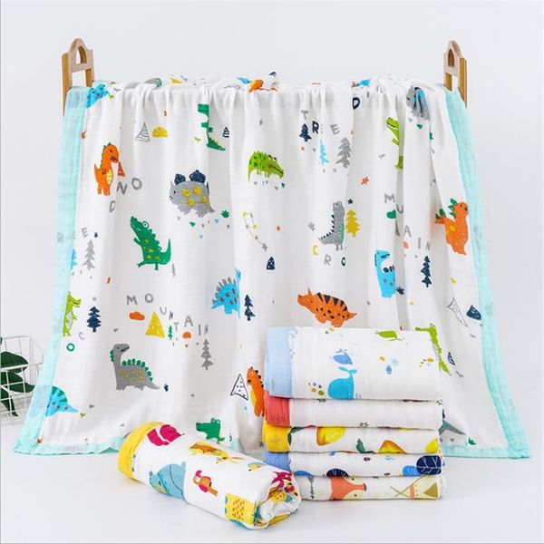 

29 designs 4 and 6 layers soft muslin bamboo cotton kids children bed blanket newborn sleeping receiving baby blanket swaddle 200925