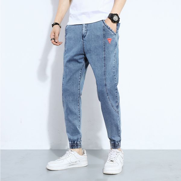 

jeans men 2020 autumn new men's jeans youth stretch harem pants loose trend, Blue