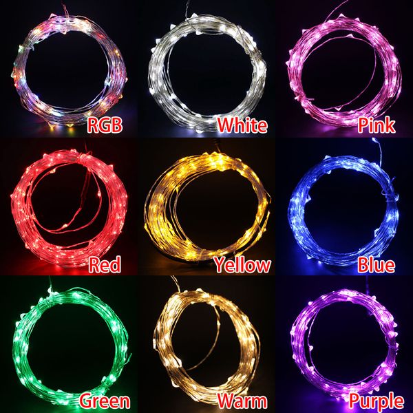 

5m 10m led string lights silver wire fairy lights night light for christmas garland room bedroom indoor wedding decoration lamp