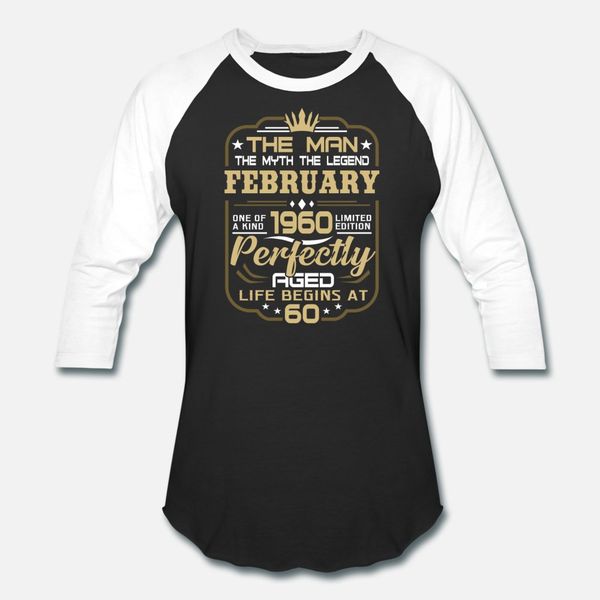

february 1960 legend 60th birthday 60 years jubi t shirt men designs 100% cotton size s-3xl formal casual spring autumn pattern shirt