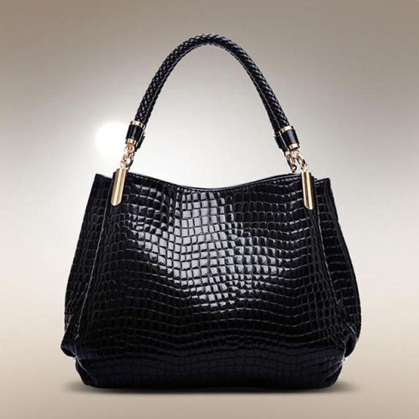 

new crocodile pattern women's flow large handbag fashion women's bag