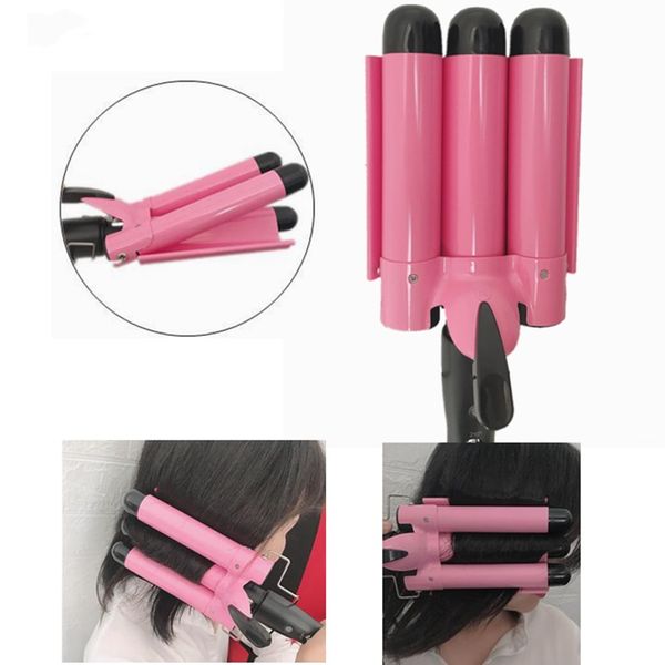 

professional ceramic curling iron, triple barrel curling iron, hair iron, styling tool and hair bar 1 pcs ship